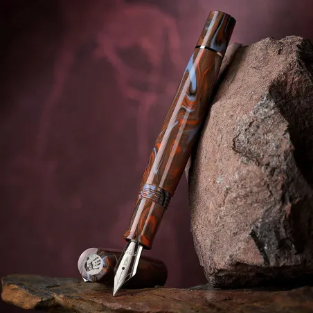 Stylo Plume M Delta Signs of Time Cave Painting  – Résine artisanale