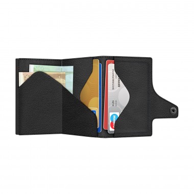 Portefeuille Tru Virtu CLICK & SLIDE - Classic Nappa Noir/Noir