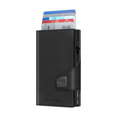 Portefeuille Tru Virtu CLICK & SLIDE - Classic Nappa Noir/Noir