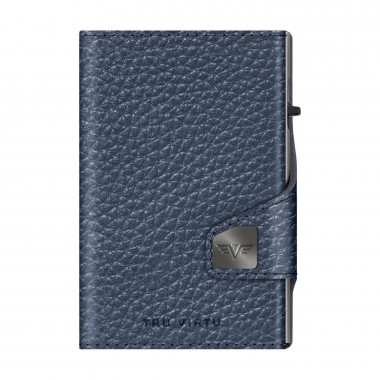 Portefeuille Tru Virtu CLICK & SLIDE - Classic Pebble Marine/Argent