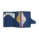 Portefeuille Tru Virtu CLICK & SLIDE - Classic Pebble Marine/Argent - Ouvert