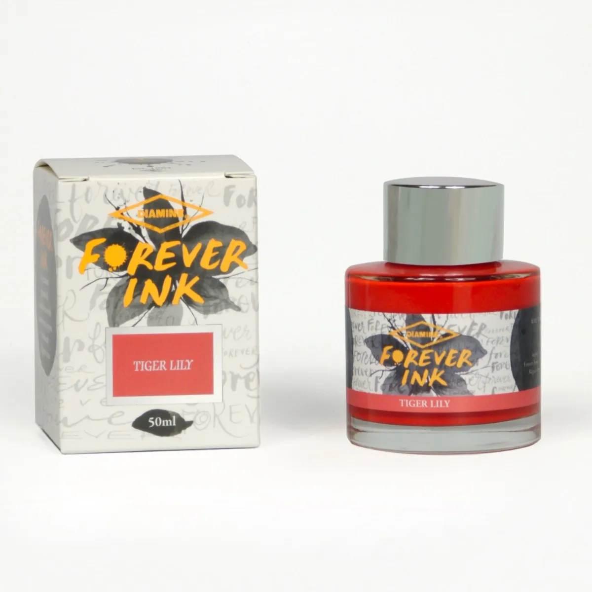 Flacon d'Encre Diamine Forever Ink Permanent - Tiger Lily 50 ml