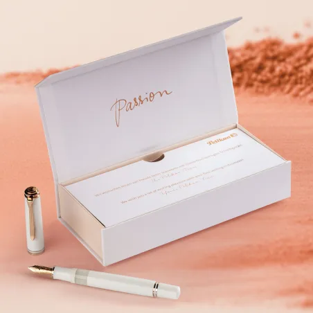 Stylo Plume Pelikan M600 White & Rose Gold – Édition Spéciale Plume F