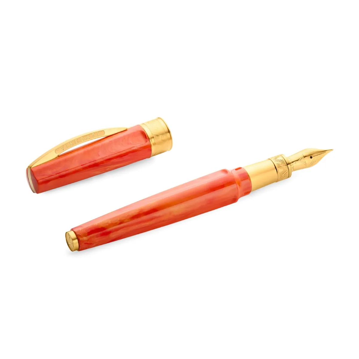 Stylo Plume F VISCONTI - Mirage Mythos Déméter - Orange & Finitions Or Jaune