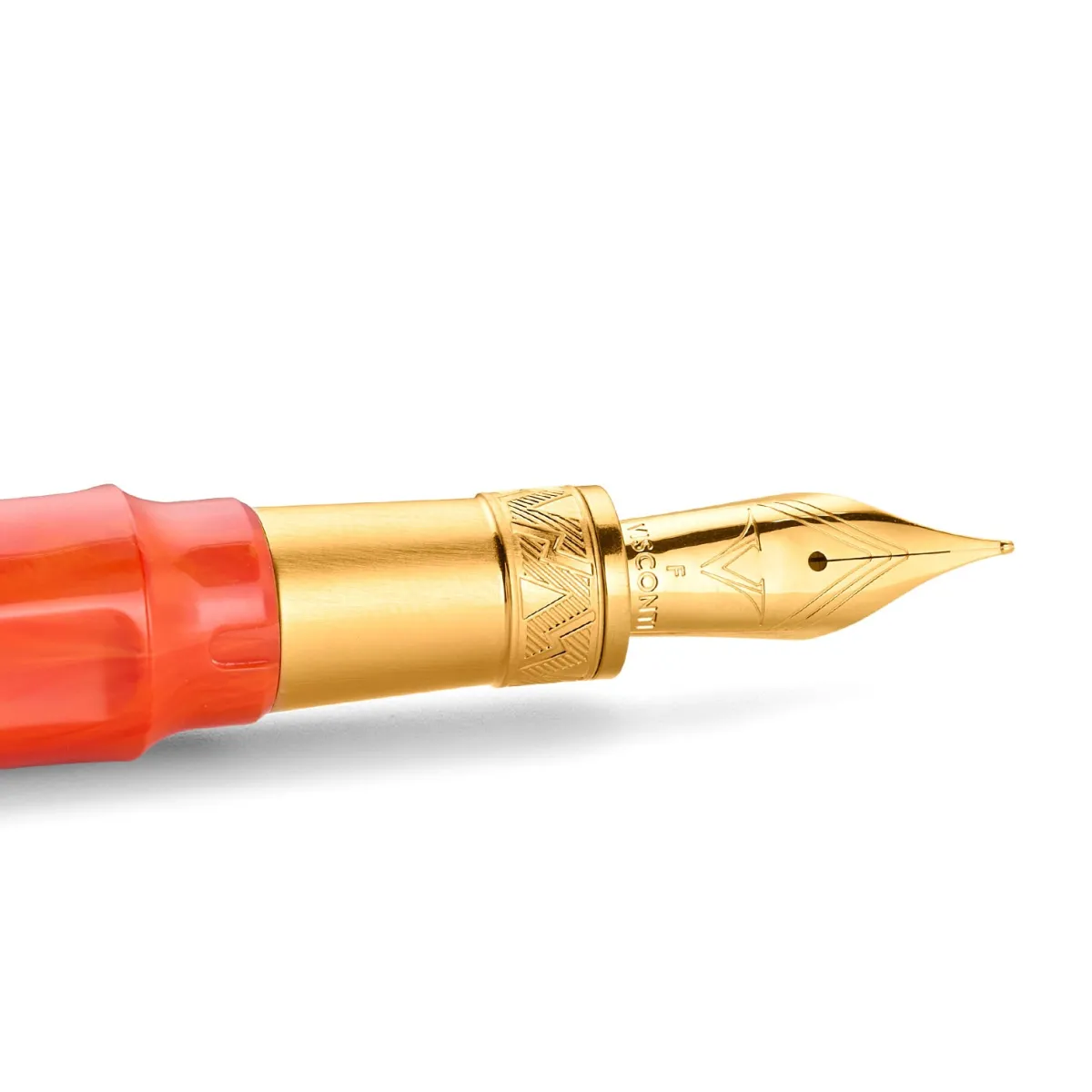 Stylo Plume F VISCONTI - Mirage Mythos Déméter - Orange & Finitions Or Jaune