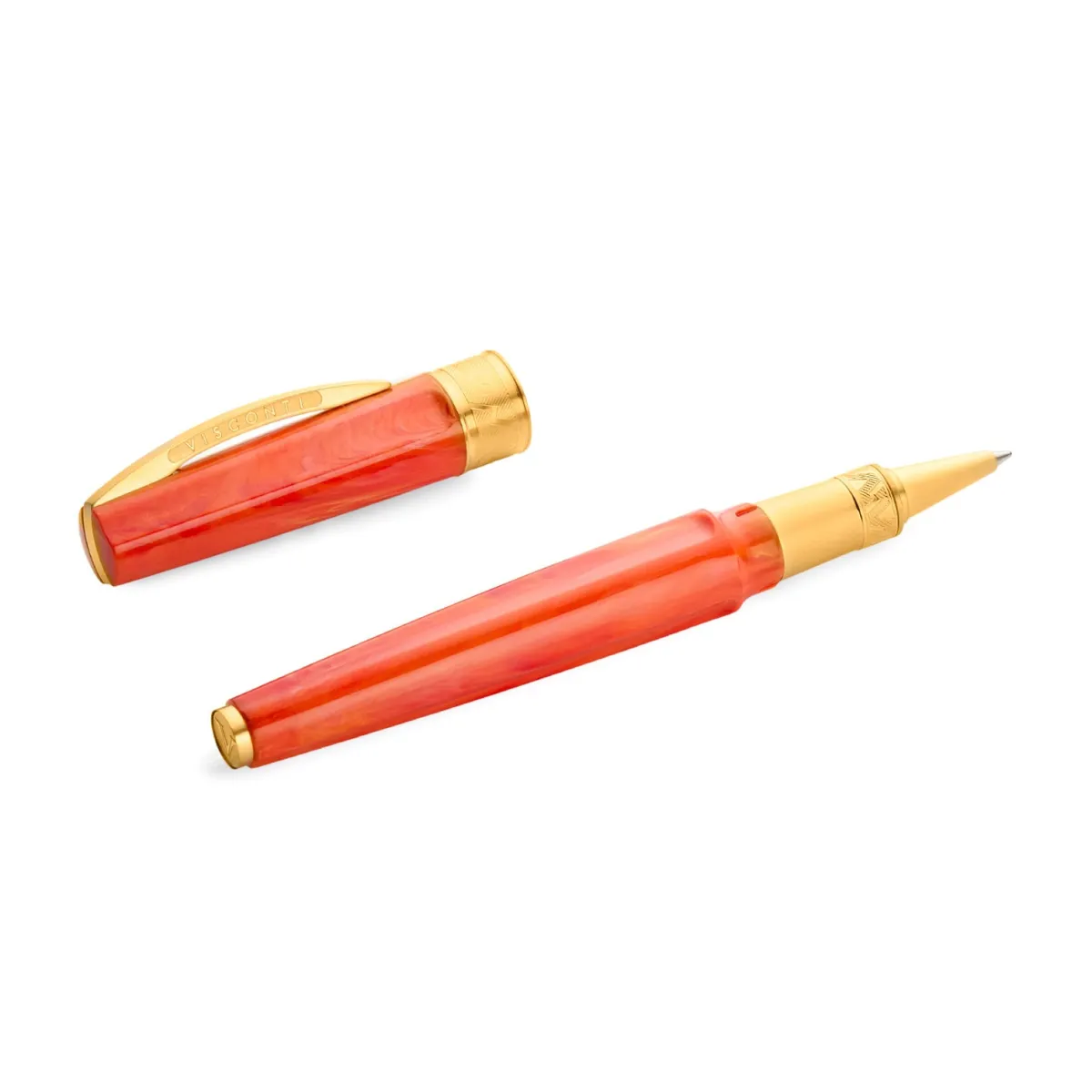 Stylo Roller VISCONTI - Mirage Mythos Déméter - Orange & Finitions Or Jaune