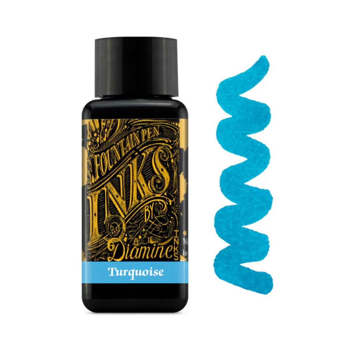 Encre Diamine Turquoise 30 ml – Bleu éclatant pour stylo-plume