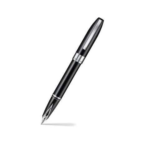 Stylo plume M Sheaffer - Legacy 9064 - Noir finition chromée