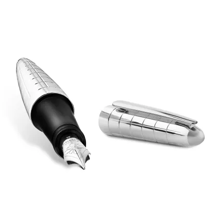 Stylo-plume Diplomat  Aero Rhomb Chrome - Plume Acier