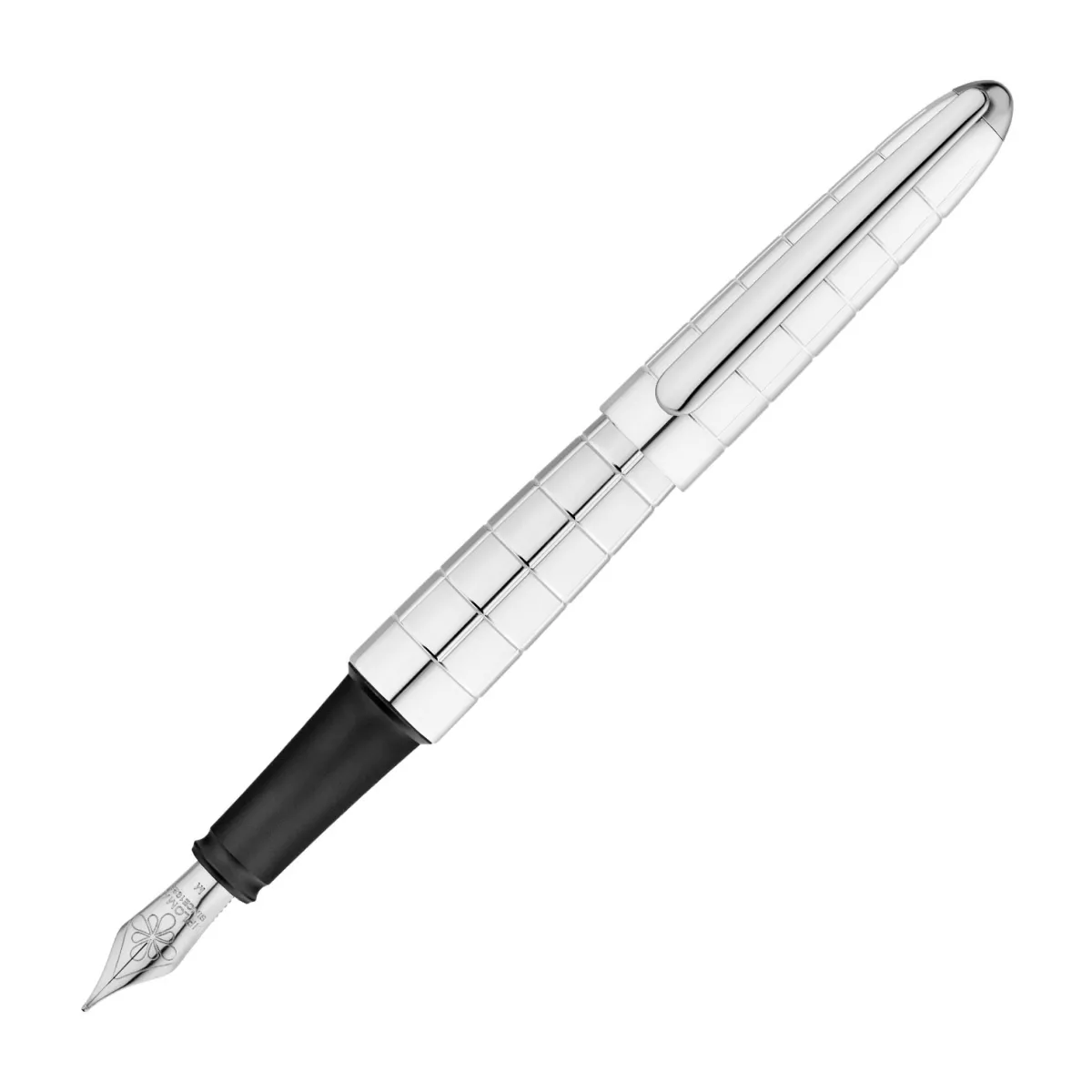 Stylo-plume Diplomat  Aero Rhomb Chrome - Plume Acier