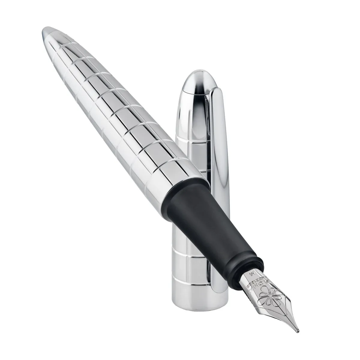 Stylo-plume Diplomat  Aero Rhomb Chrome - Plume Acier