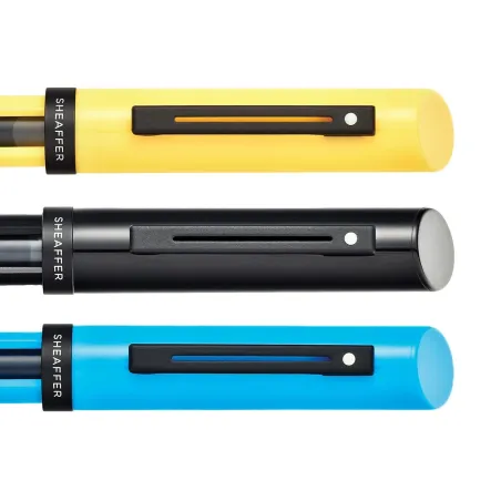 Coffret Calligraphie Sheaffer - 3 stylos black-blue-yellow - 24 cartouches - Capuchons