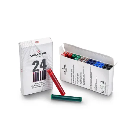 Coffret Calligraphie Sheaffer - 3 stylos black-blue-yellow - 24 cartouches - Cartouches