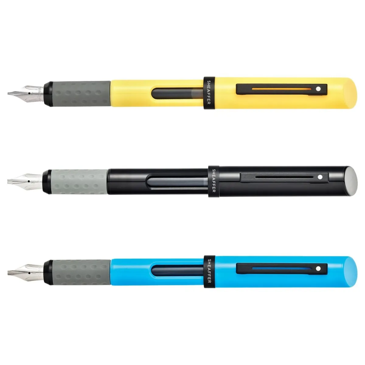 Coffret Calligraphie Sheaffer - 3 stylos black-blue-yellow - 24 cartouches - Stylos