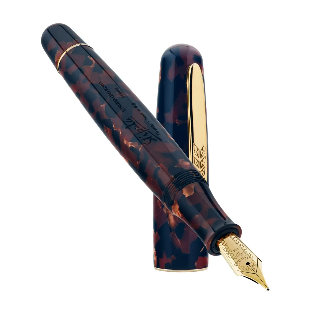 Stylo plume EF Stipula Etruria Gallicana -Terra di Sienna  - Plume