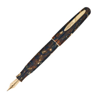 Stylo plume F Stipila Etruria Gallicana - Champagne - Or 14 carats