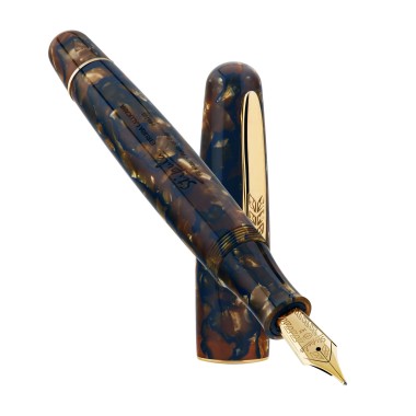 Stylo plume F Stipila Etruria Gallicana - Champagne - Or 14 carats