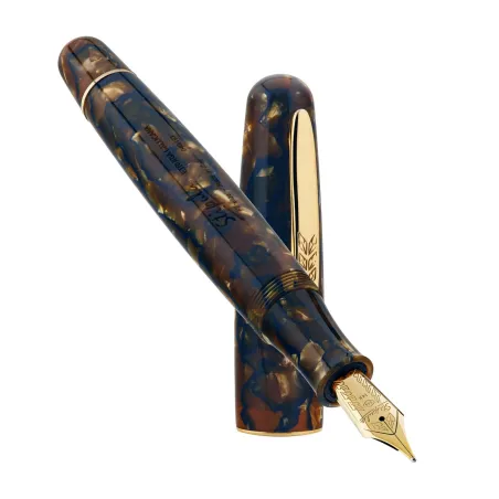 Stylo plume F Stipila Etruria Gallicana - Champagne - Or 14 carats - Plume