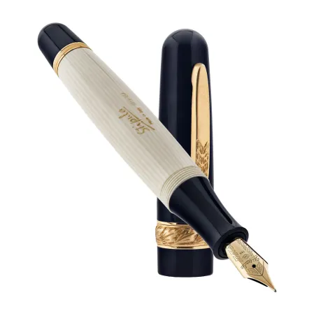 Stylo plume B Stipila Etruria Magnifica - Grand Ducato - Or 14 carats - Plume