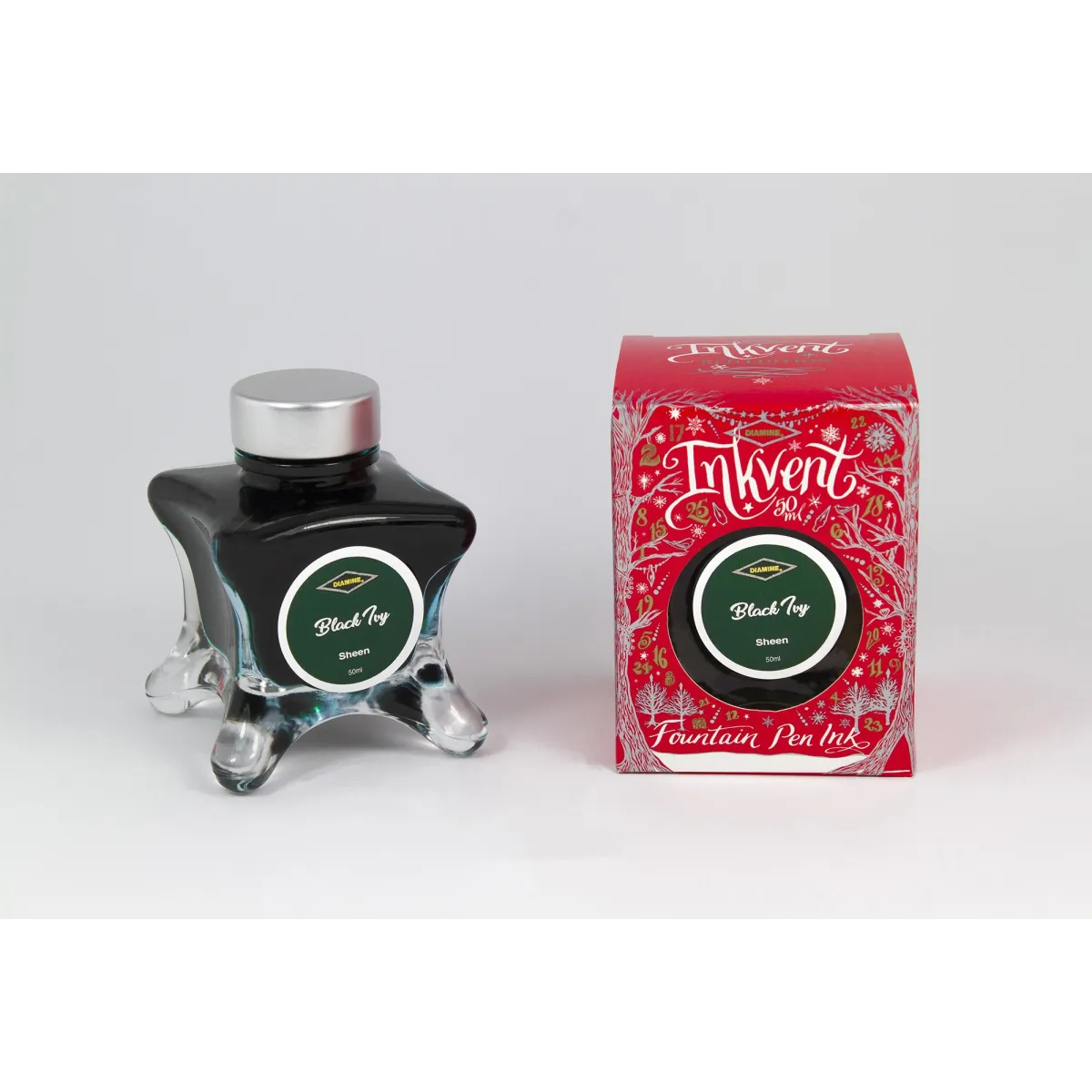Flacon d'encre Diamine Black Ivy - Red Edition 50 ml
