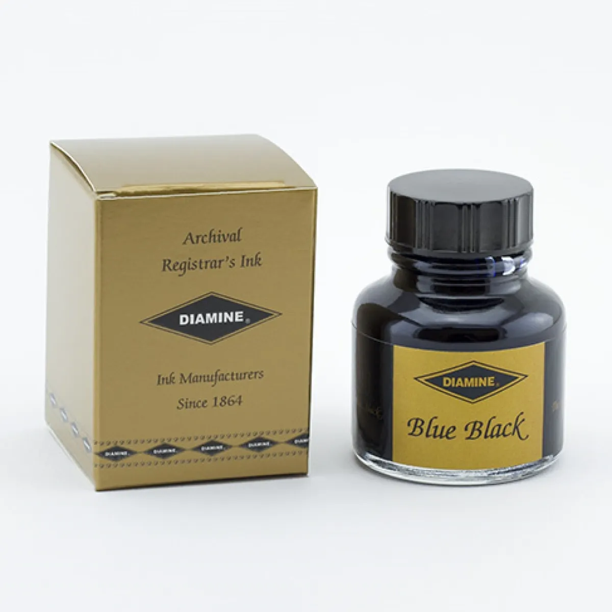Flacon d'encre Diamine Registrars Blue/Black 100 ml