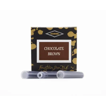 Cartouche d'encre Diamine Chocolate Brown 6 Pack