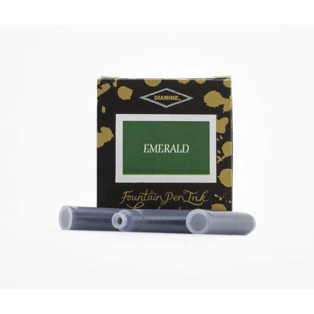 Cartouches Diamine Emerald – Encre vert émeraude éclatant – Pack de 6