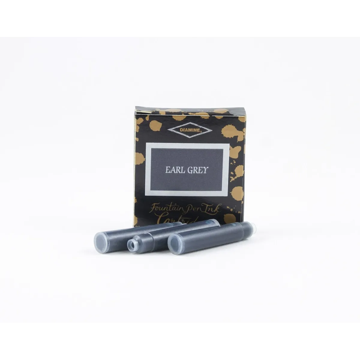 Cartouches Diamine Grey – Encre grise douce et raffinée – Pack de 6