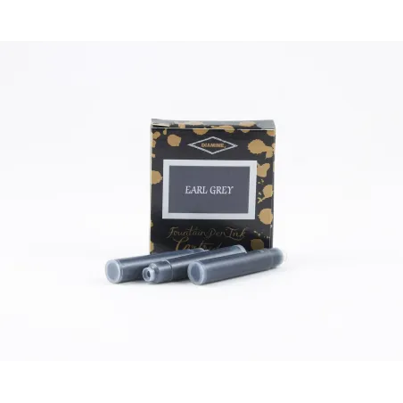 Cartouches Diamine Grey – Encre grise douce et raffinée – Pack de 6