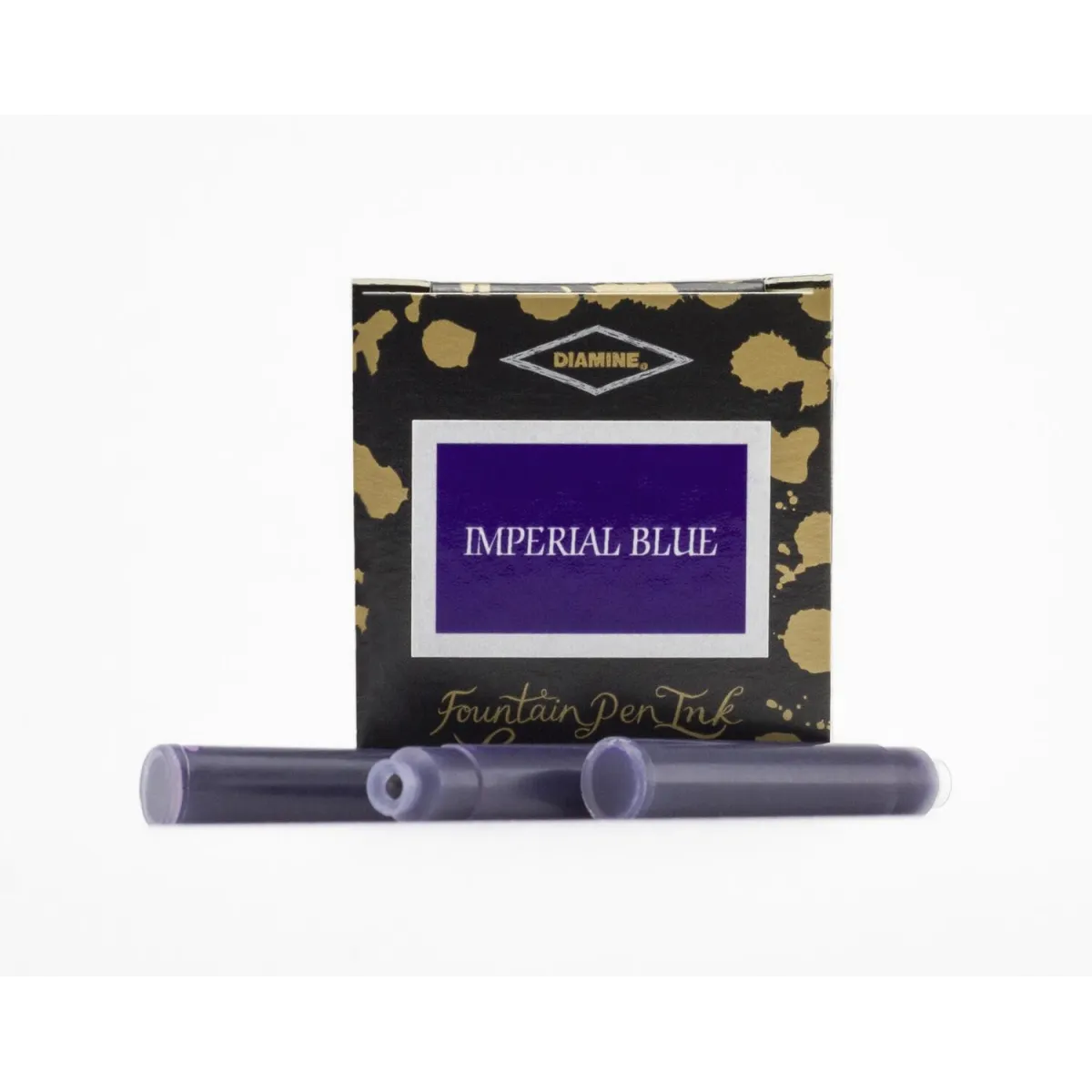 Cartouches Diamine Imperial Blue – Encre bleue royale intense – Pack de 6