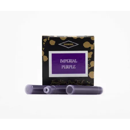 Cartouche d'encre Diamine Imperial Purple - Pack de 6