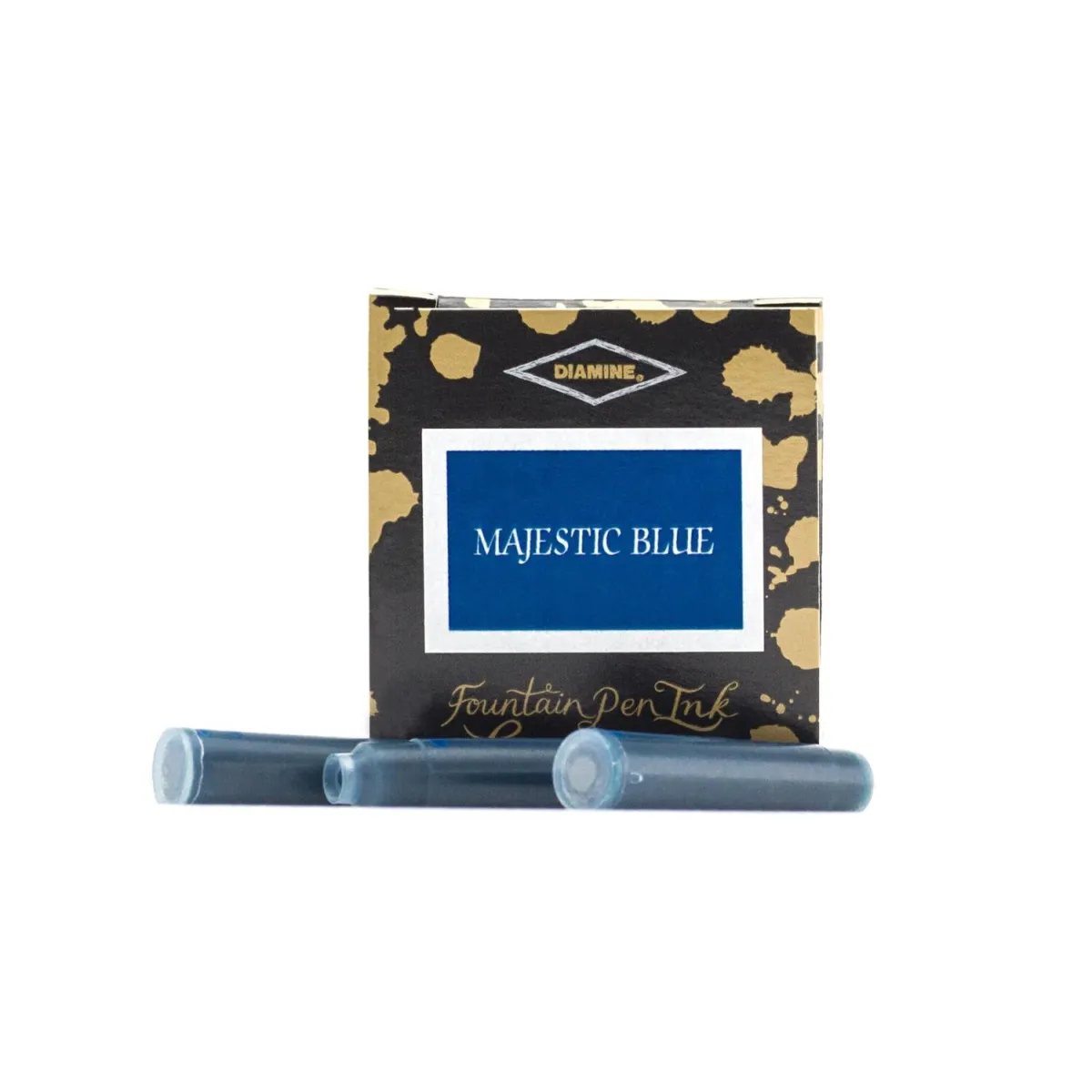 Cartouches Diamine Majestic Blue – Encre bleue royale – Pack de 6