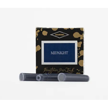 Cartouche d'encre Diamine Midnight - Pack de 6