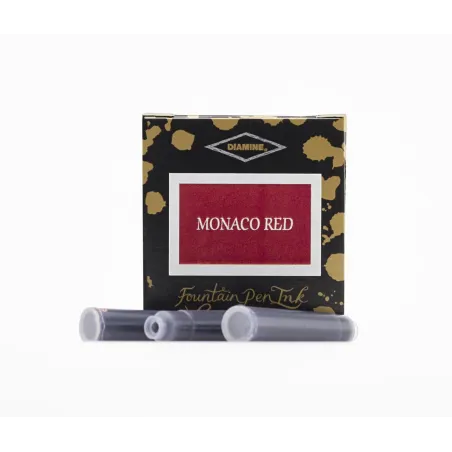 Cartouche d'encre Diamine Monaco Red - Pack de 6