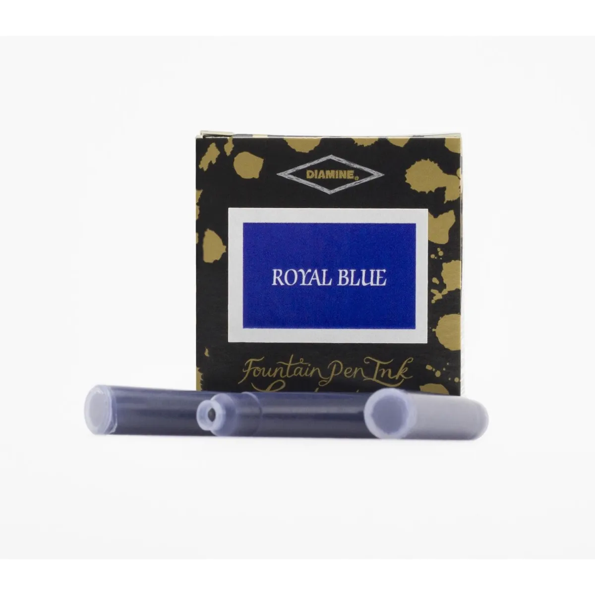 Cartouches Diamine Royal Blue – Encre bleue éclatante et noble – Pack de 6