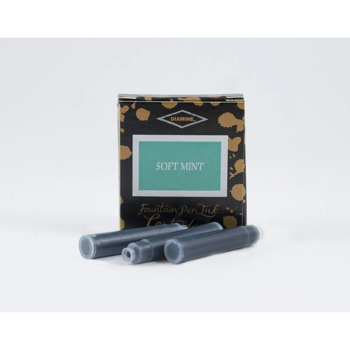 Cartouches Diamine Soft Mint – Encre vert menthe douce – Pack de 6