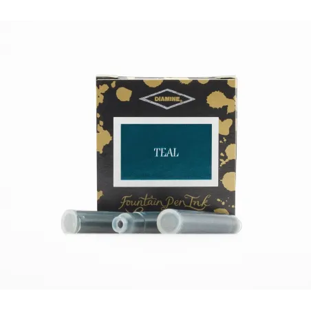 Cartouche d'encre Diamine Teal - Pack de 6