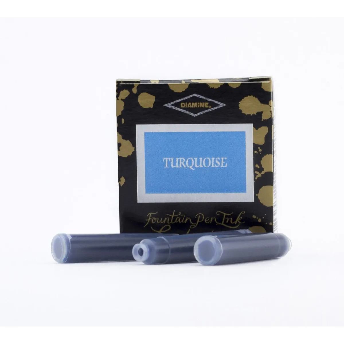 Cartouche d'encre Diamine Turquoise - Pack de 6