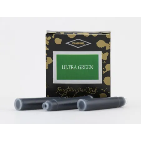 Cartouche d'encre Diamine Ultra Green - Pack de 6