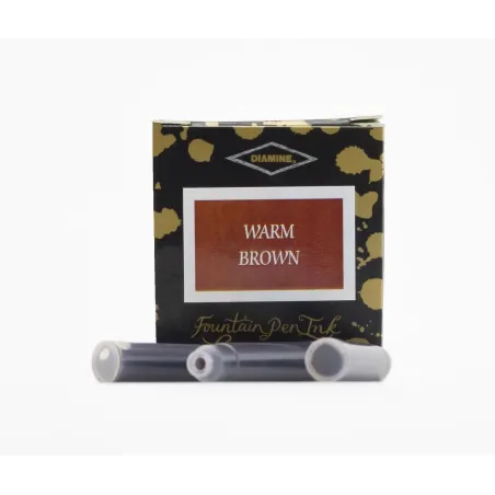 Cartouche d'encre Diamine Warm Brown - Pack de 6