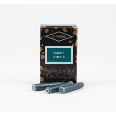 Cartouche d'encre Diamine Aurora Borealis - Pack 18 pcs