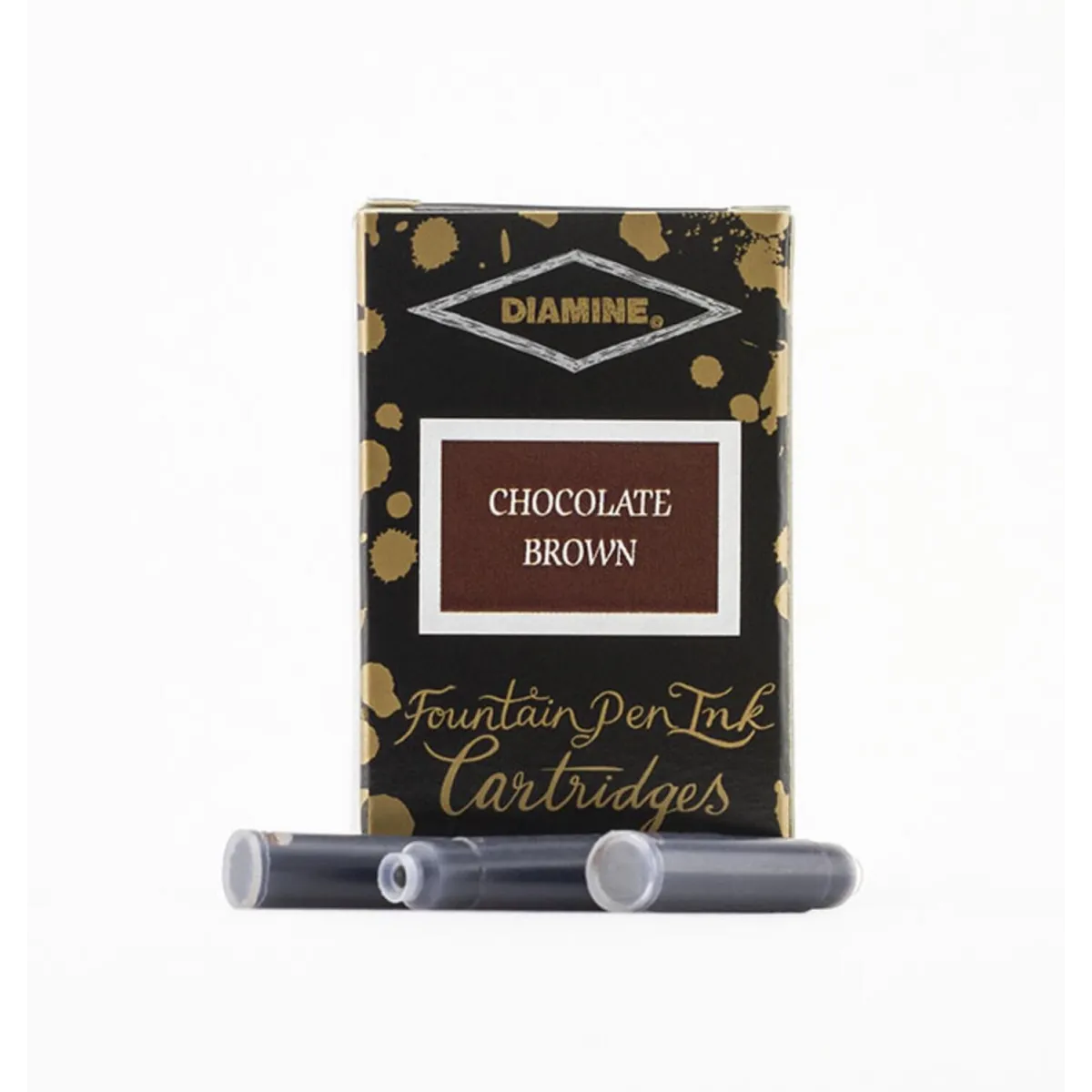 Cartouche d'encre Diamine Chocolate Brown - Pack 18 pcs