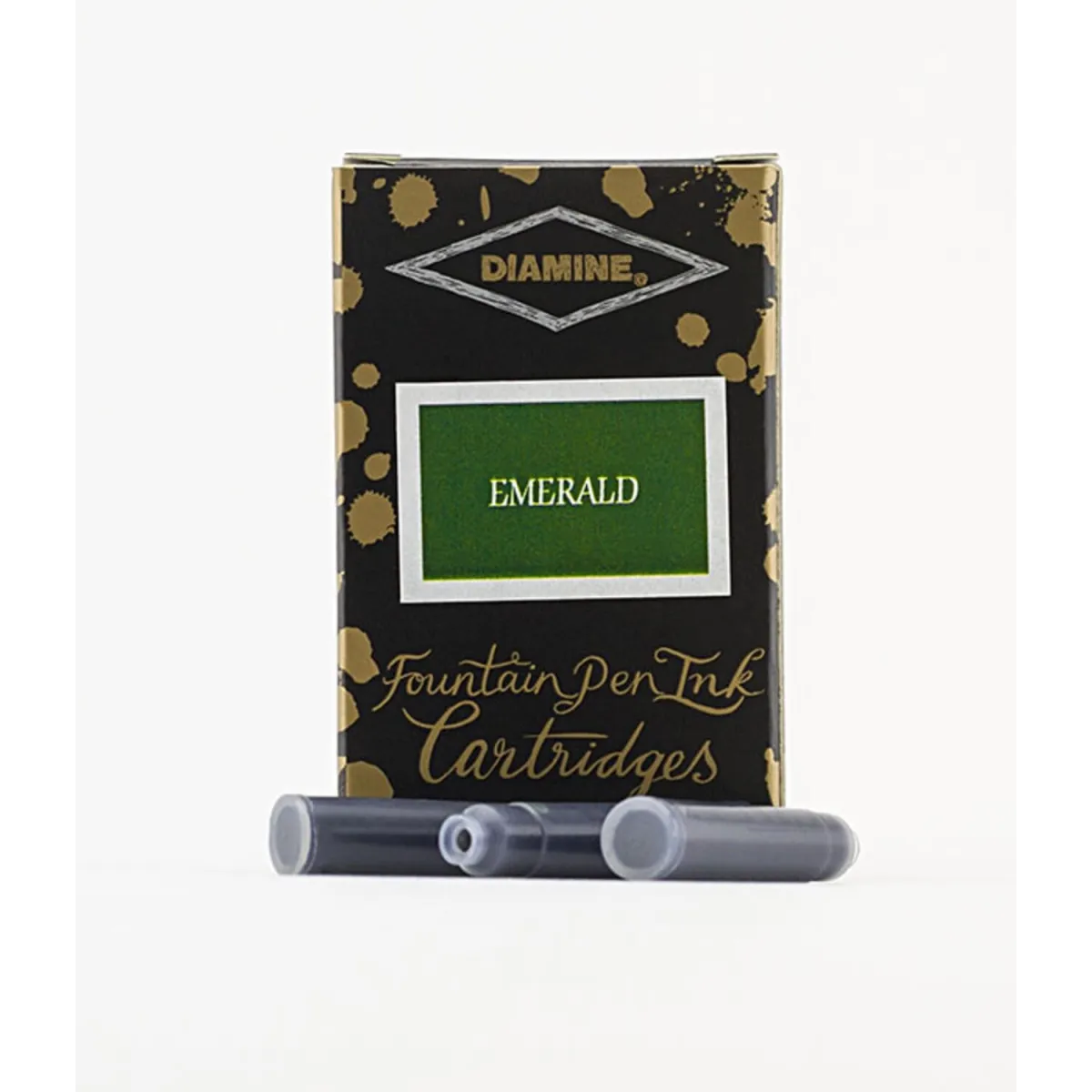 Cartouche d'encre Diamine Emerald - Pack de 18 pcs