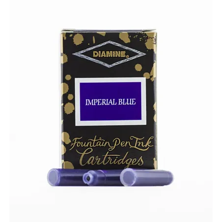Cartouche d'encre Diamine Imperial Blue - Pack de 18 pcs