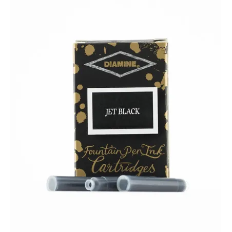 Cartouche d'encre Diamine Jet Black - Pack 18 pcs