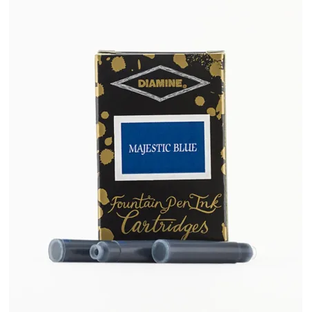 Cartouche d'encre Diamine Majestic Blue - Pack 18 pcs