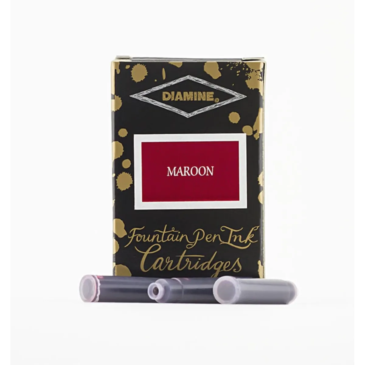 Cartouche d'encre Diamine Maroon - Pack 18 pcs