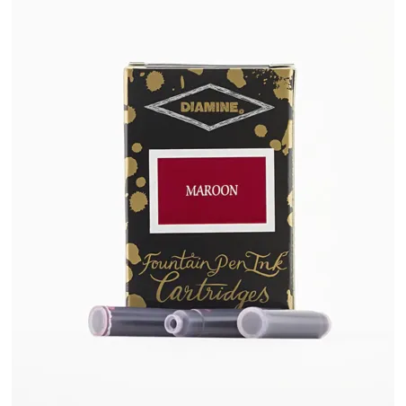 Cartouche d'encre Diamine Maroon - Pack 18 pcs