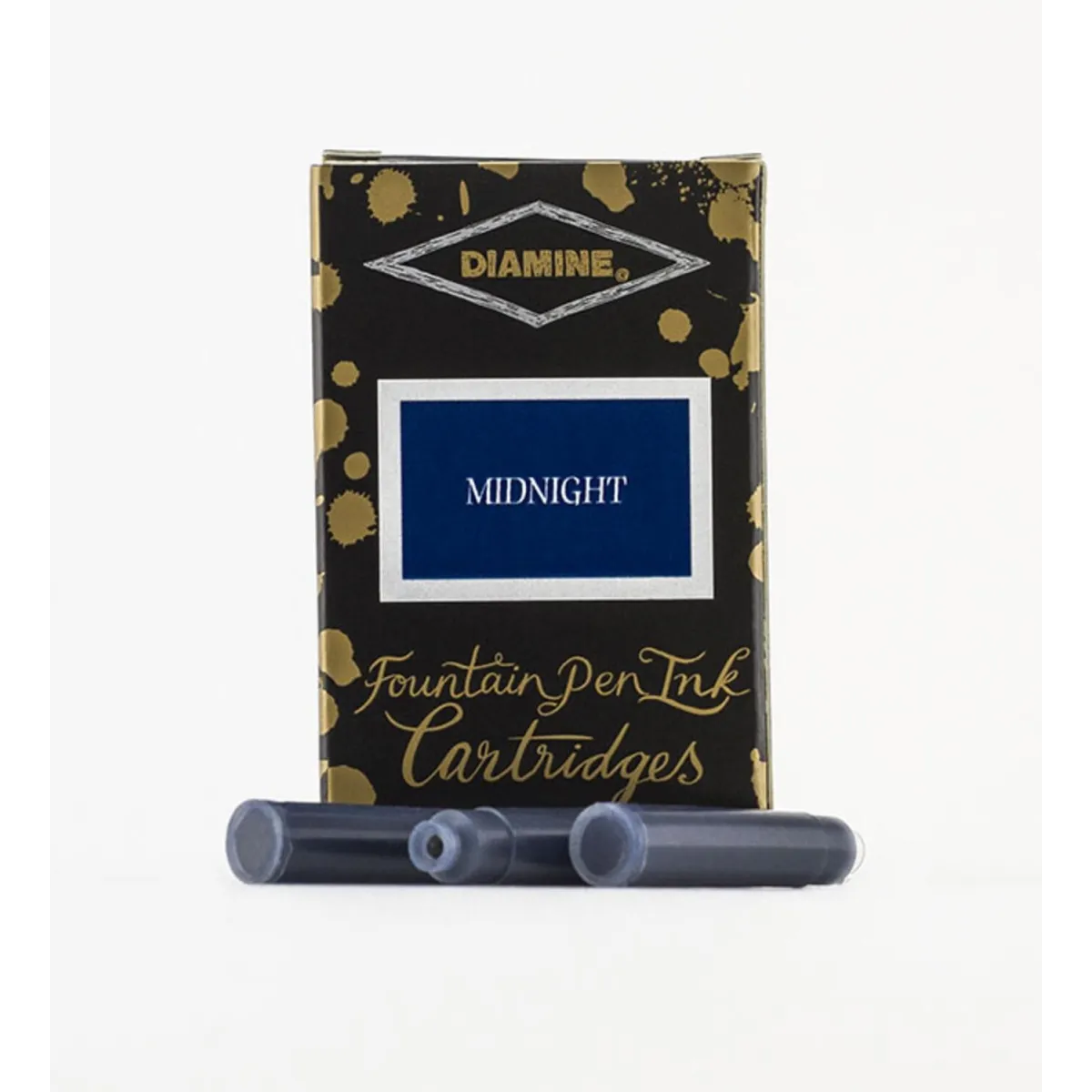 Cartouche d'encre Diamine Midnight - Pack de 18 pcs