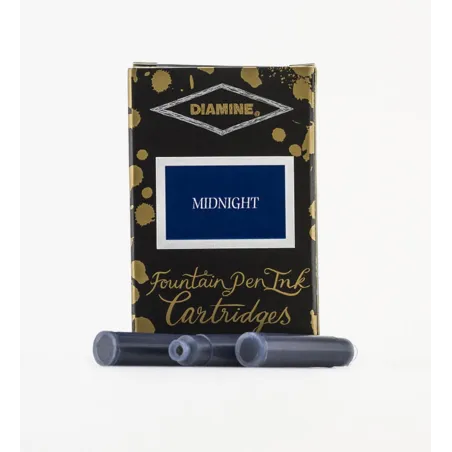Cartouche d'encre Diamine Midnight - Pack de 18 pcs